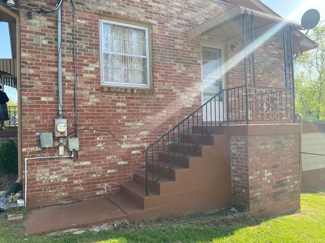 a view of front door of house