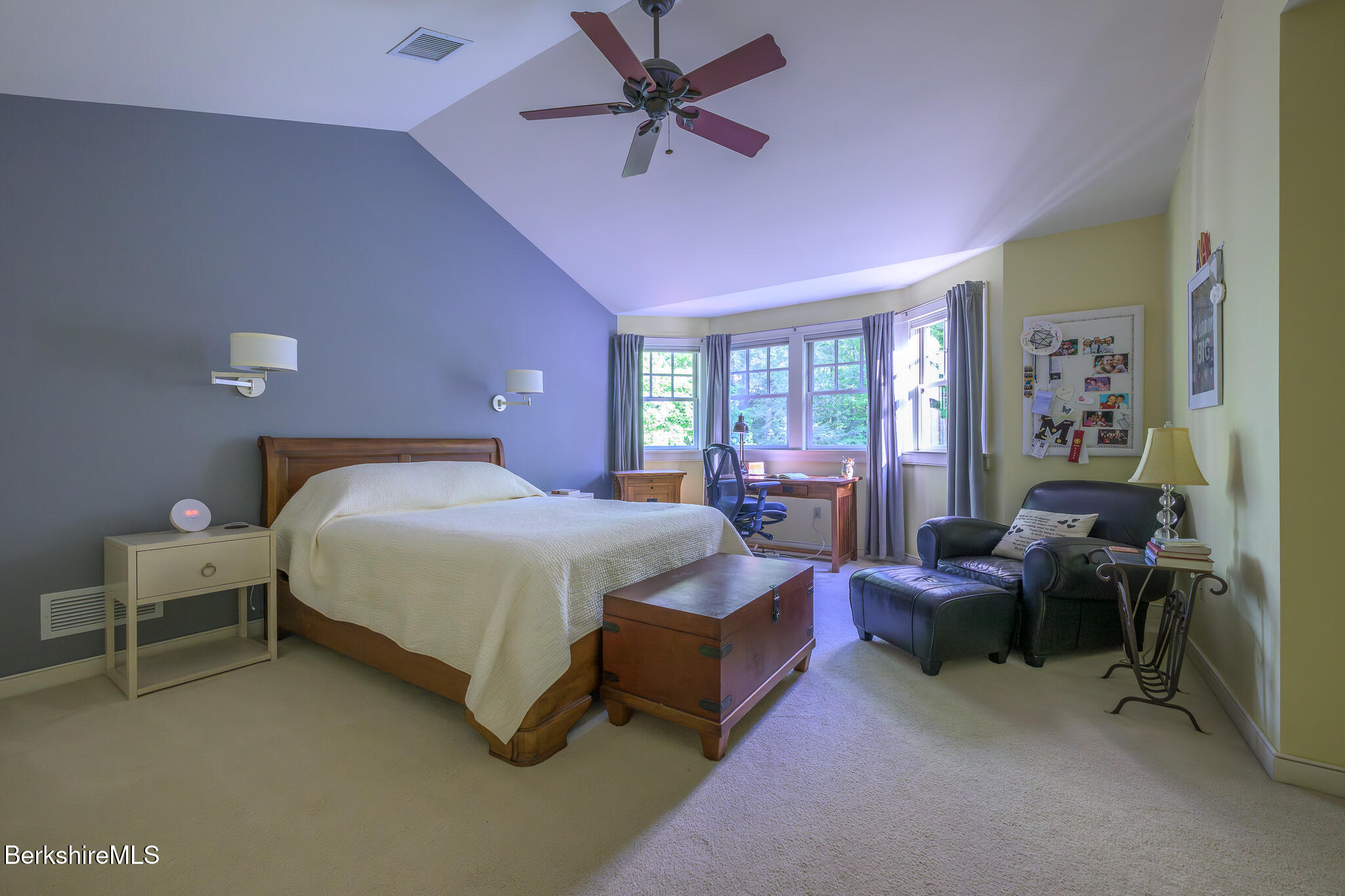 430 Lenox Road Richmond, MA 01254 - Photo 43 of 66 a spacious bedroom with a bed and glass door