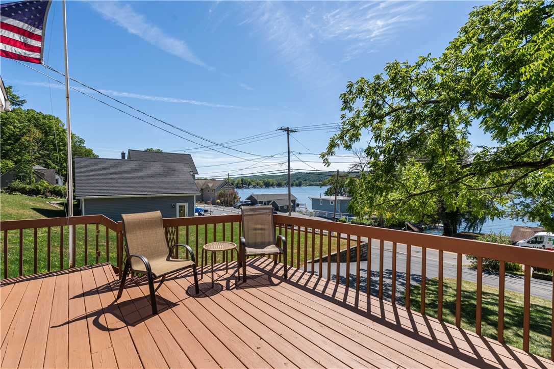 5927 East Lake Road Conesus, NY 14435 - Photo 4 of 46 Large Lakeside Deck.