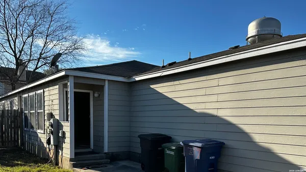 a view of a door of the house