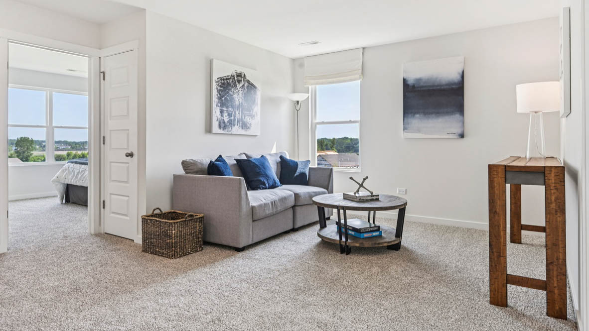 2311 Hirsch Road Oswego, IL 60543 - Photo 22 of 40 a living room with furniture and a lamp