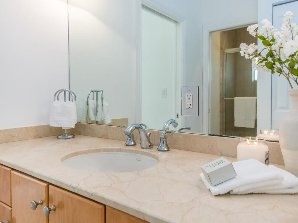 16500 Southwest 62nd Street Southwest Ranches, FL 33331 - Photo 62 of 100 a bathroom with a granite countertop sink and a mirror