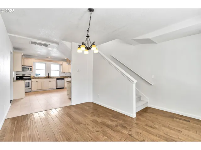a view interior of a house wooden floor and an empty room