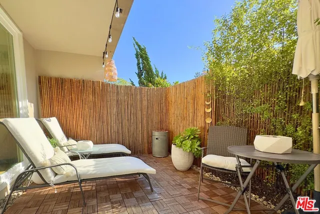a view of a outdoor seating area