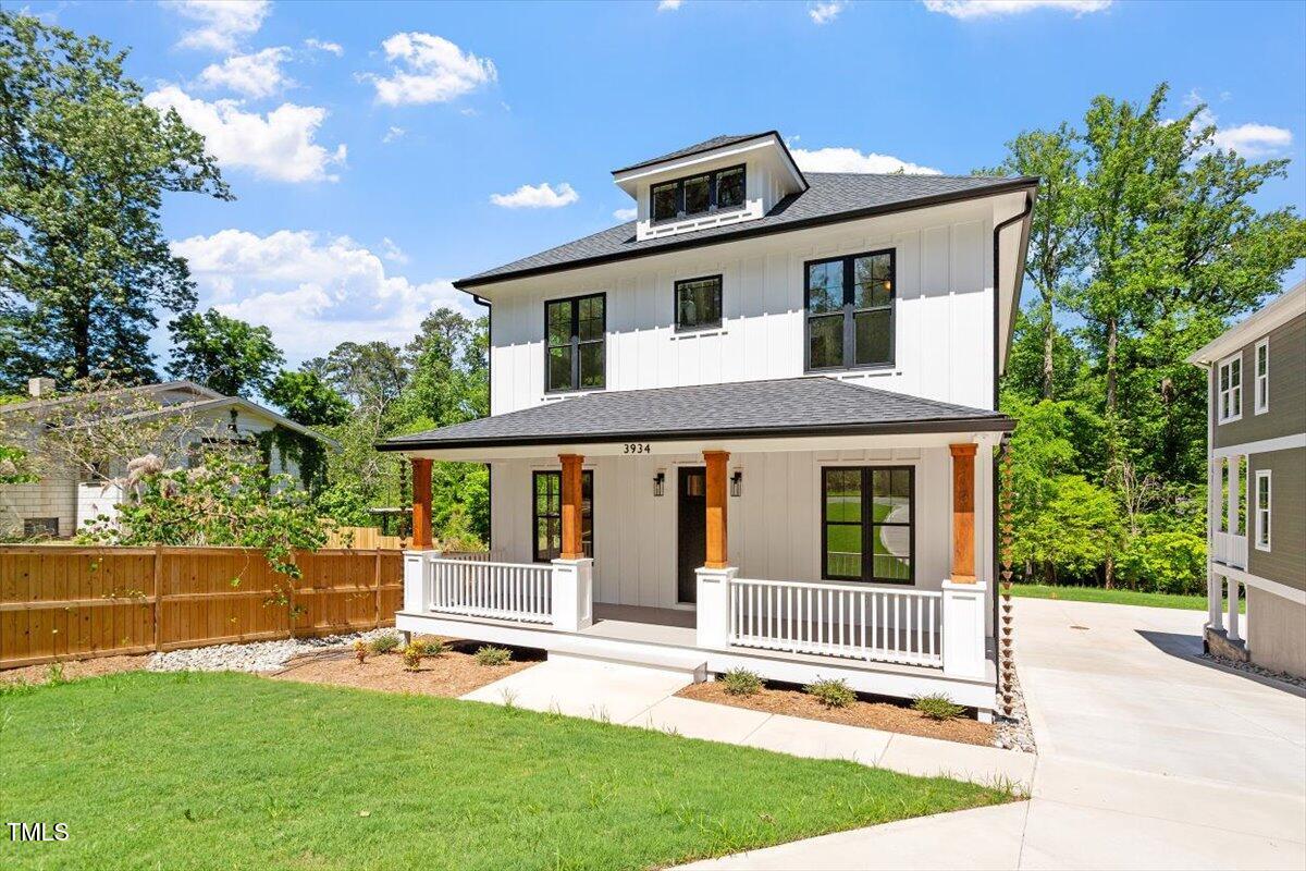 3934 Old Chapel Hill Road Durham, NC 27707 - Photo 8 of 47 a front view of a house with a yard