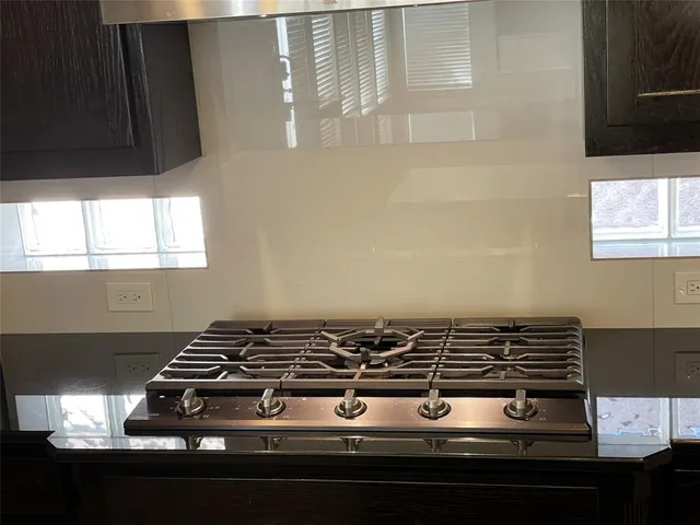 a close up of a stove top oven