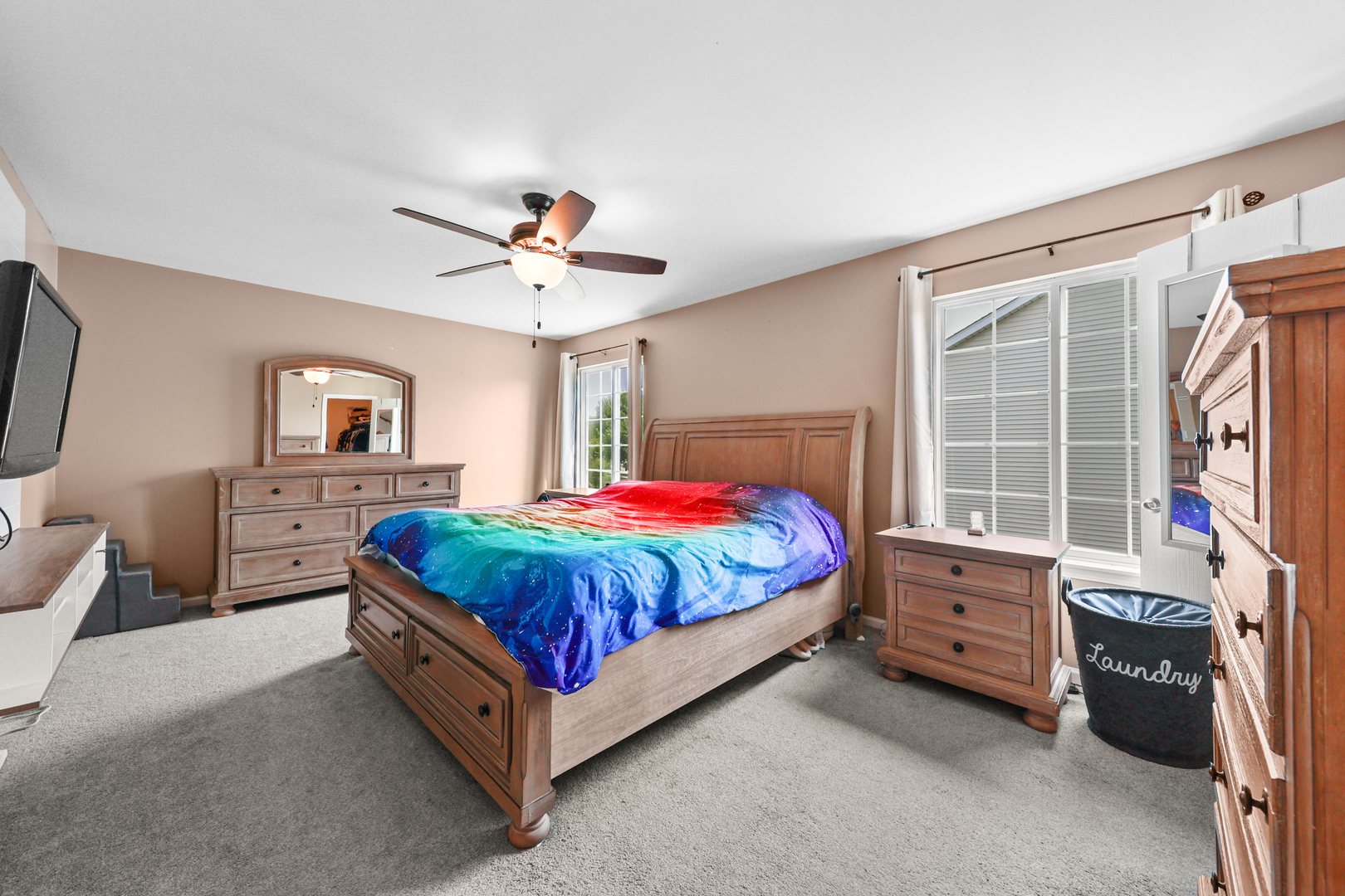 1468 Sedge Pass Minooka, IL 60447 - Photo 12 of 19 a bed room with a bed and a tv