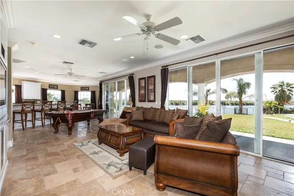 a view of a garage with a bike and white walls