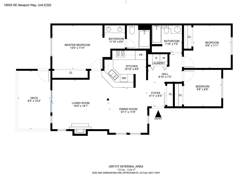 18505 Southeast Newport Way, Unit E320 Issaquah, WA 98027 - Photo 18 of 18 a picture of a floor plan