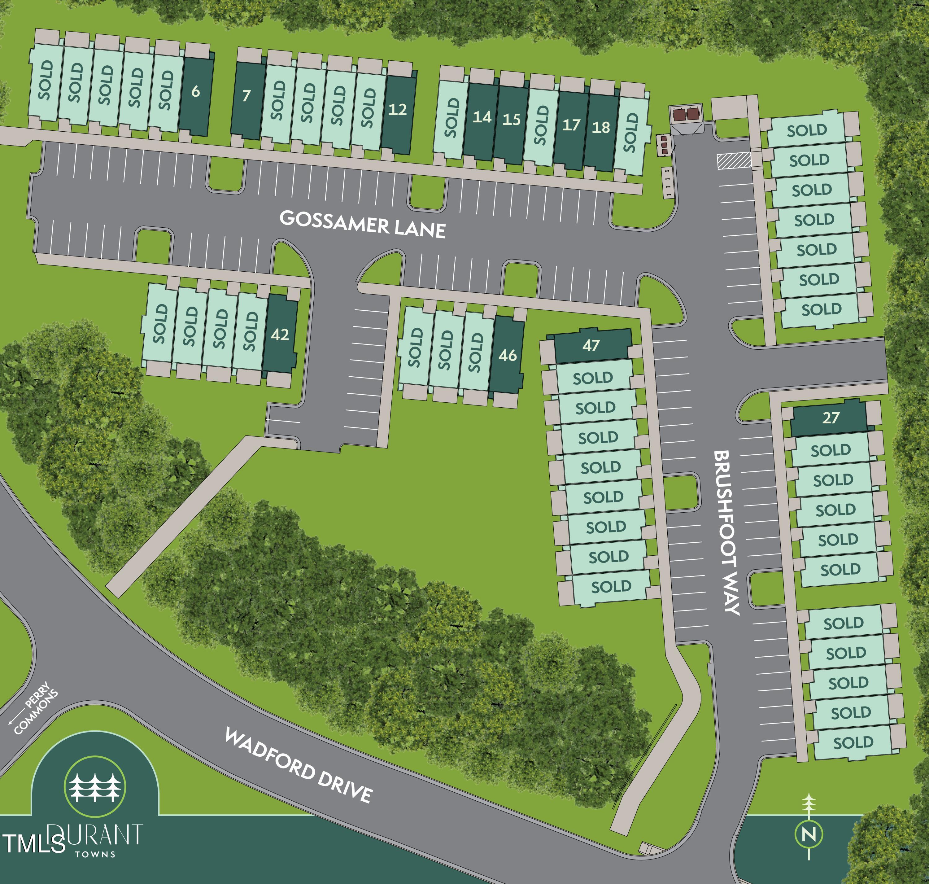 4811 Gossamer Lane, Unit 101 Raleigh, NC 27616 - Photo 33 of 41 Durant_Towns_Site_Map_vFinal-r1_3 3 25