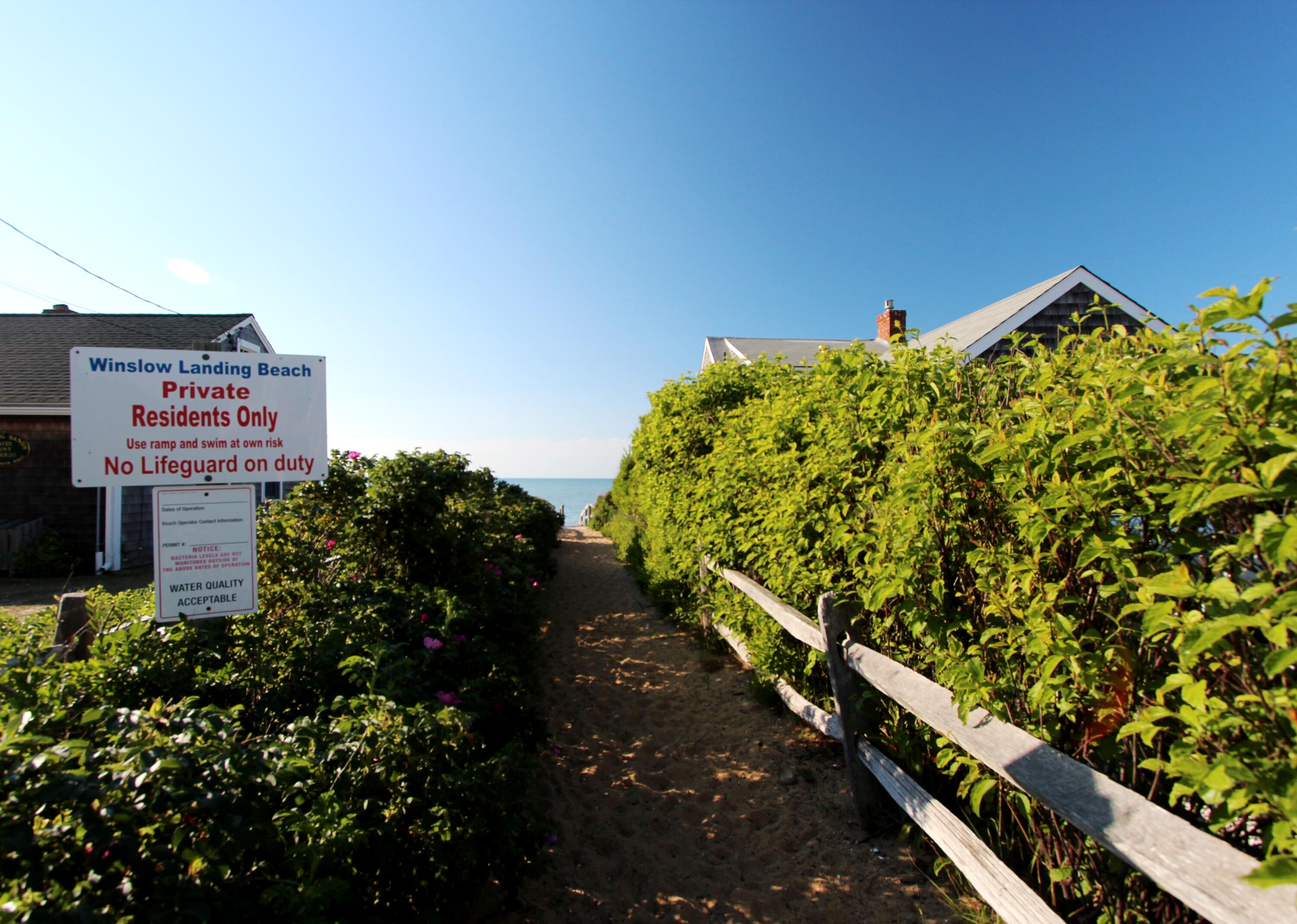 28 Barnacle Road Brewster, MA 02631 - Photo 18 of 26 Beach Path w sign