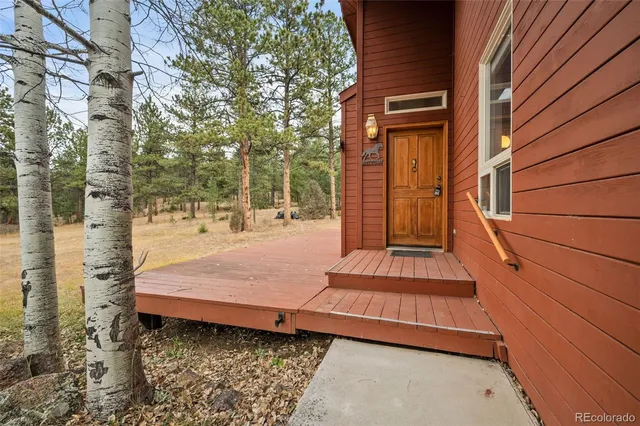 a bath room with a bed and a table