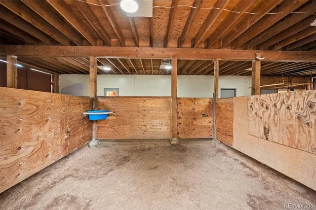 a view of a garage room