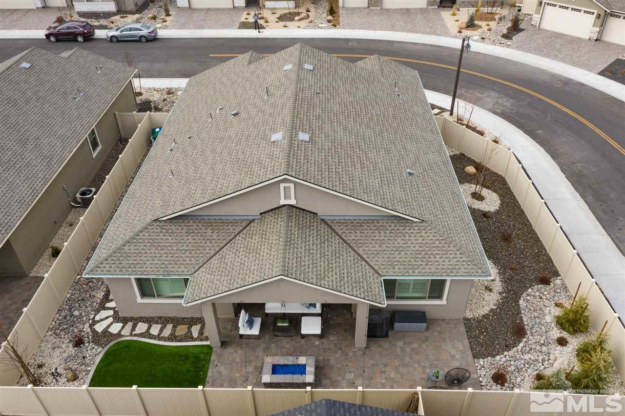 601 Riverbed Circle Reno, NV 89521 - Photo 28 of 31 an aerial view of a house with a garden