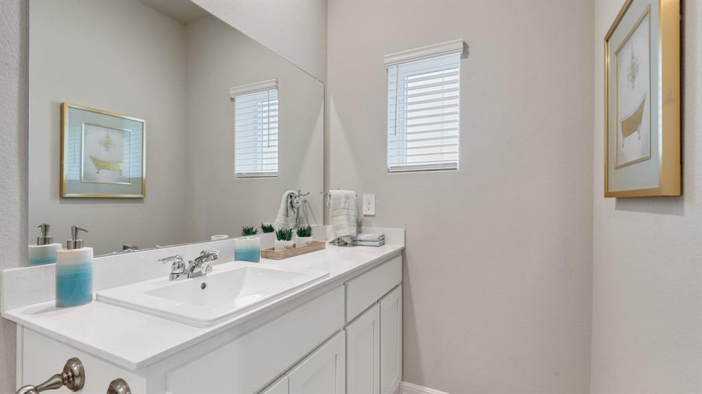 3053 Maple Orch Lane Fort Worth, TX 76140 - Photo 19 of 38 a bathroom with a sink and a mirror