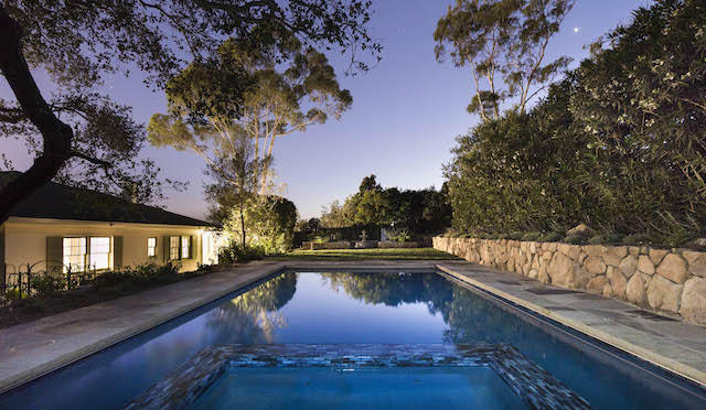 891 Jimeno Road Santa Barbara, CA 93103 - Photo 21 of 26 Evening view of the pool
