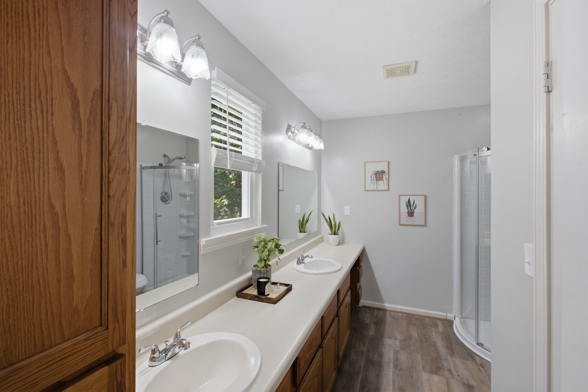 1466 West Grab Creek Road Dickson, TN 37055 - Photo 19 of 30 a bathroom with a granite countertop sink and a mirror