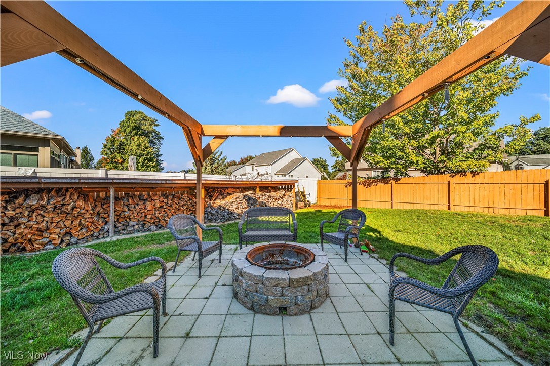 1951 Haines Road Madison, OH 44057 - Photo 37 of 44 View of patio with a fire pit