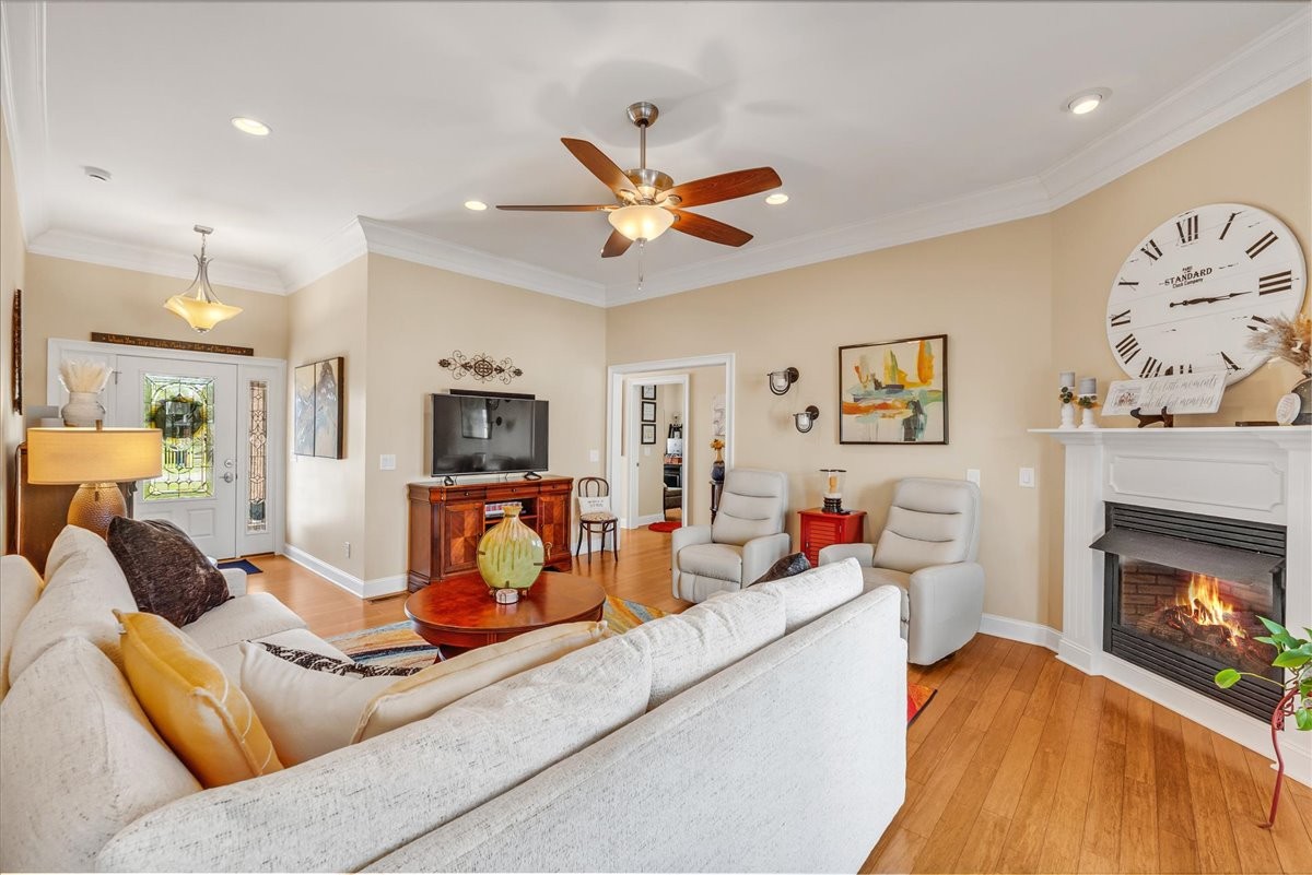190 Stonegate Drive Smithville, TN 37166 - Photo 18 of 71 a living room with furniture and a fireplace