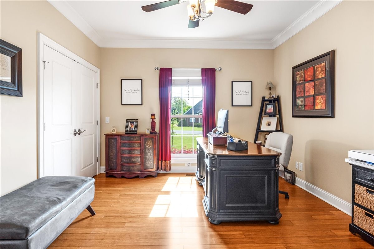 190 Stonegate Drive Smithville, TN 37166 - Photo 41 of 71 a view of a workspace with furniture and a window