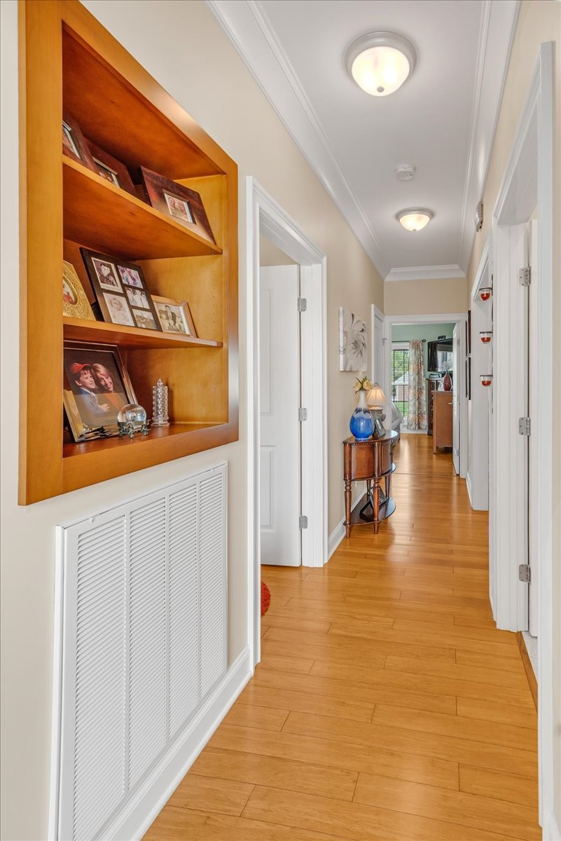 190 Stonegate Drive Smithville, TN 37166 - Photo 49 of 71 a view of a hallway with wooden floor and a large window
