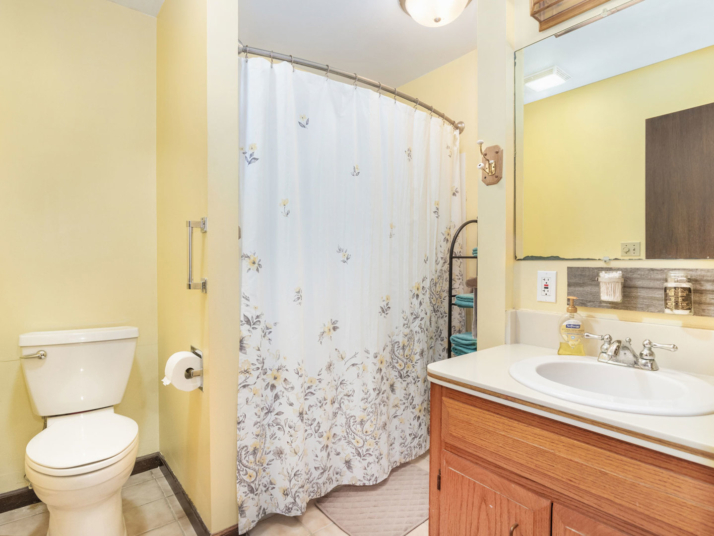 3017 Graham Road Somonauk, IL 60552 - Photo 16 of 30 a bathroom with a granite countertop sink toilet and shower