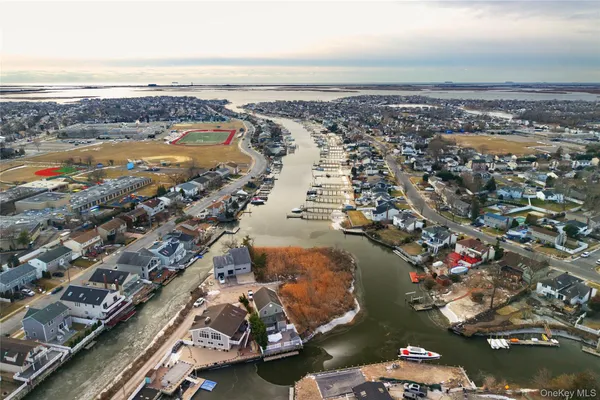 an aerial view of a city