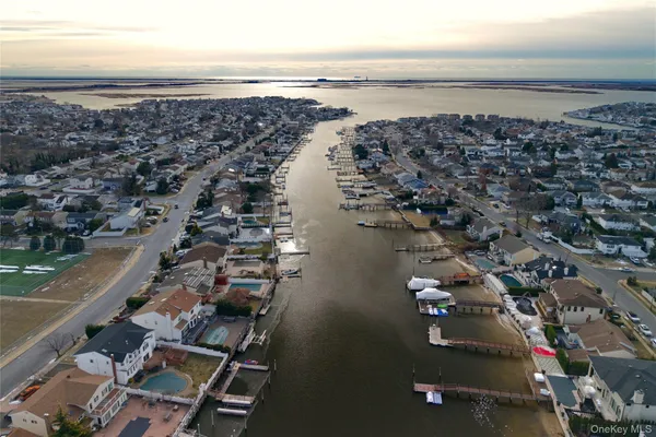 an aerial view of a city