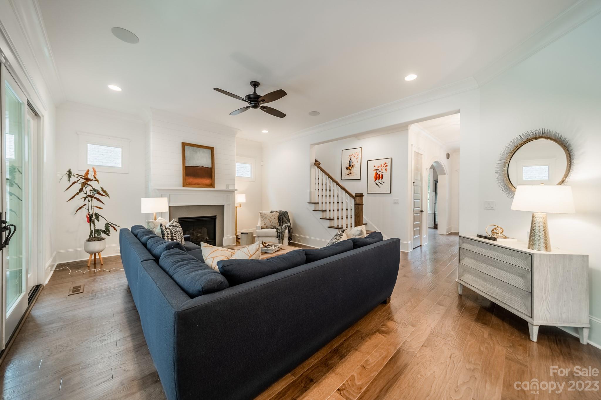 744 Ellsworth Road Charlotte, NC 28211 - Photo 15 of 31 a living room with furniture fireplace and a flat screen tv
