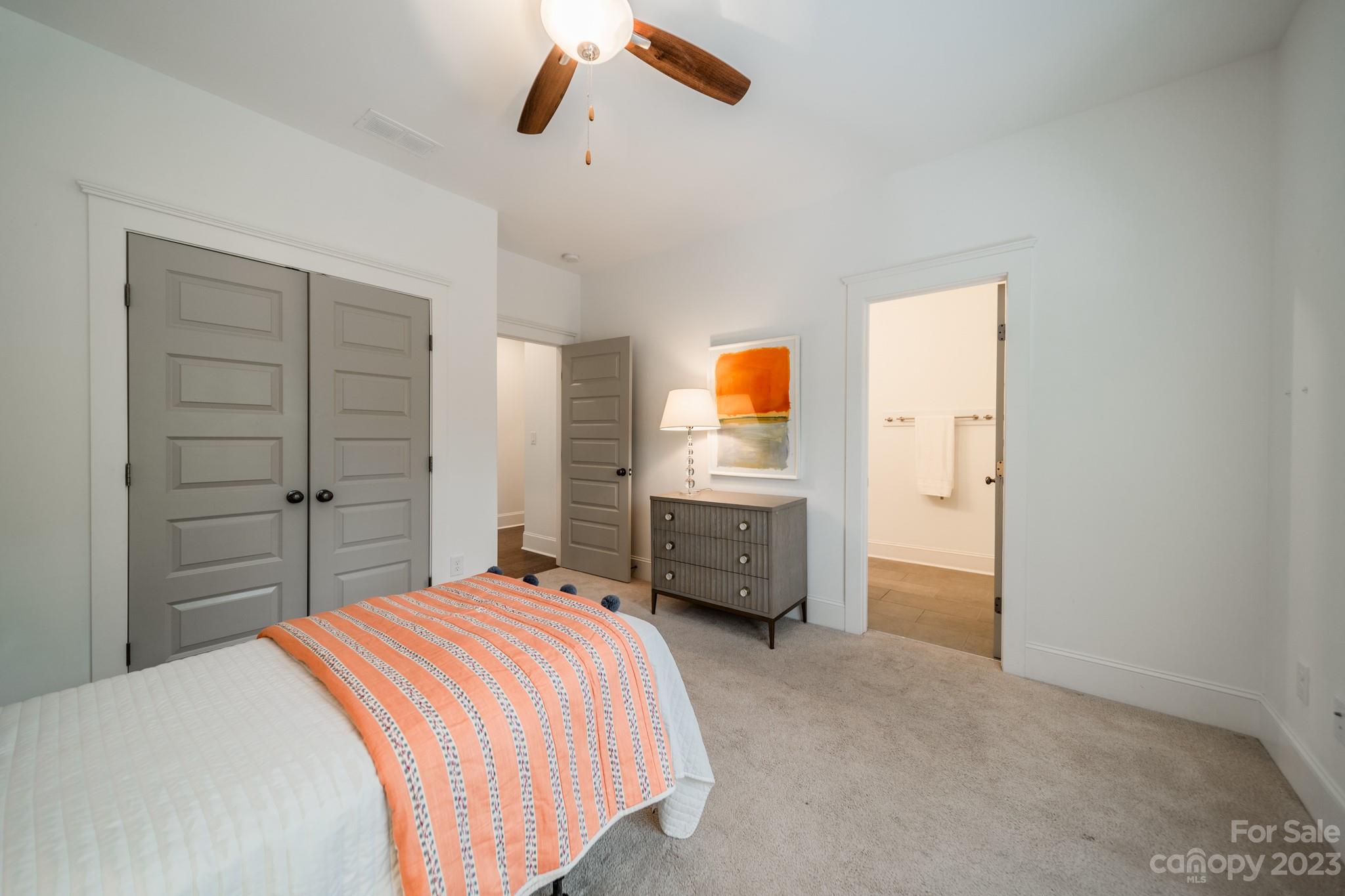 744 Ellsworth Road Charlotte, NC 28211 - Photo 24 of 31 a bedroom with a bed and a closet