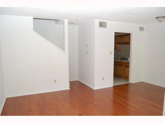 an empty room with closet