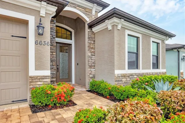 a front view of a house