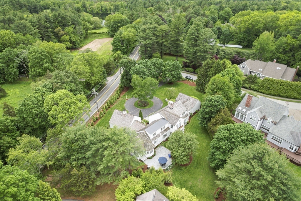 12 Pheasant Landing Road Needham, MA 02492 - Photo 4 of 42 an aerial view of residential house with outdoor space and trees all around