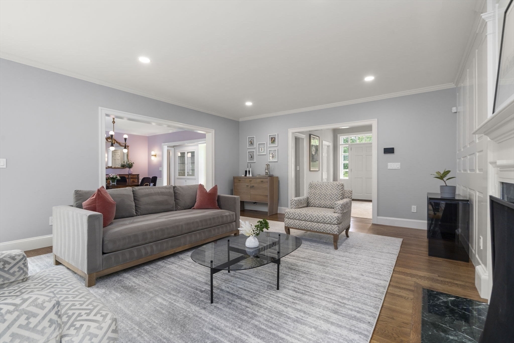 12 Pheasant Landing Road Needham, MA 02492 - Photo 8 of 42 a living room with furniture and a wooden floor