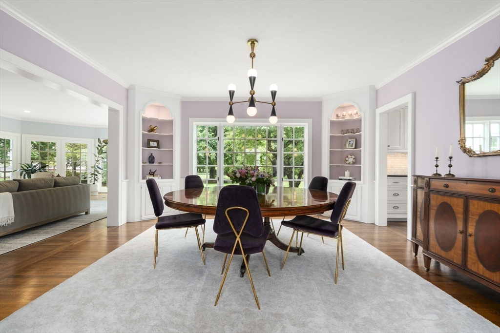 12 Pheasant Landing Road Needham, MA 02492 - Photo 10 of 42 a view of a dining room with furniture window and outside view