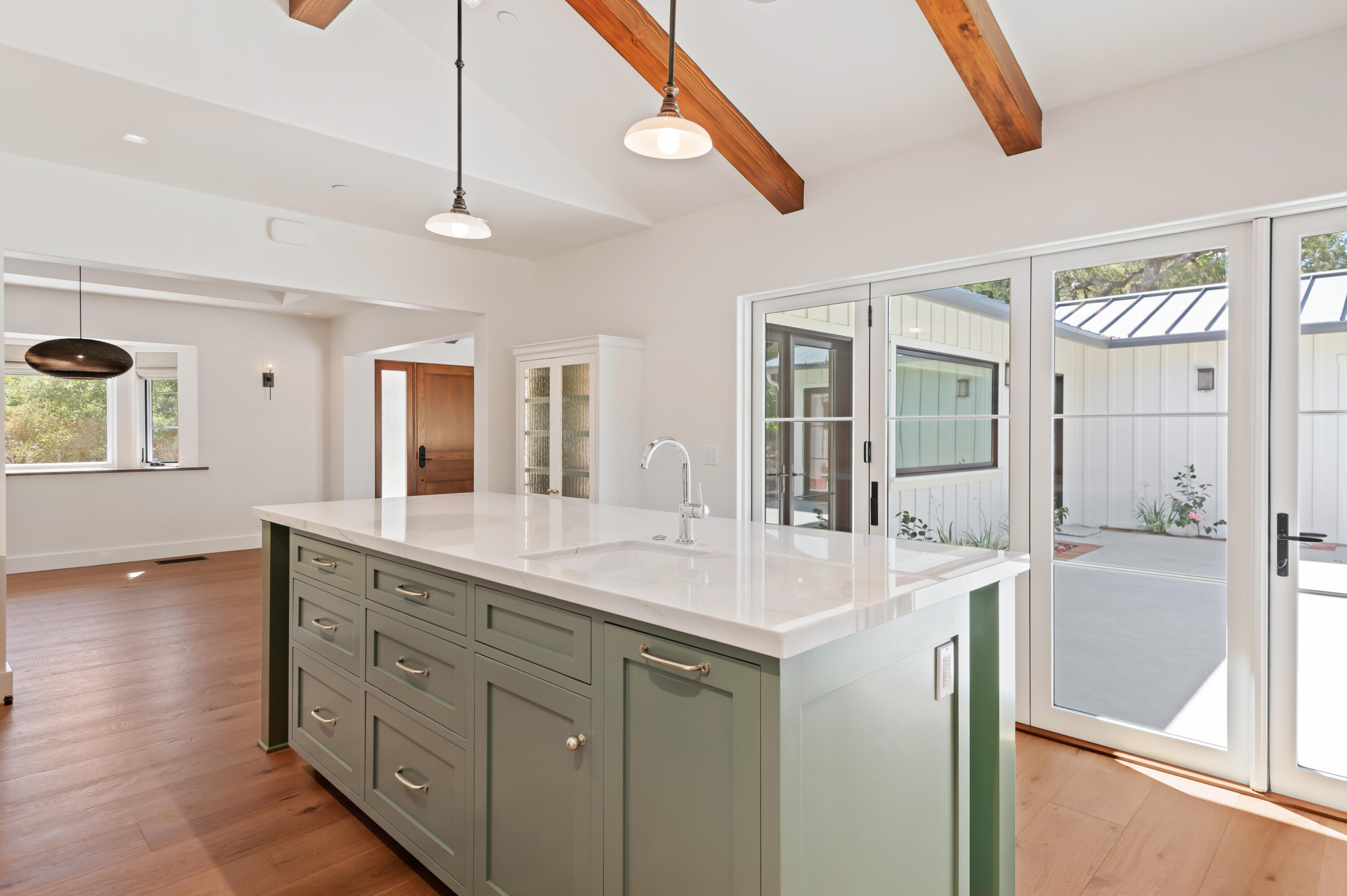 427 Pimiento Lane Montecito, CA 93108 - Photo 8 of 22 a bathroom with a granite countertop sink mirror and vanity