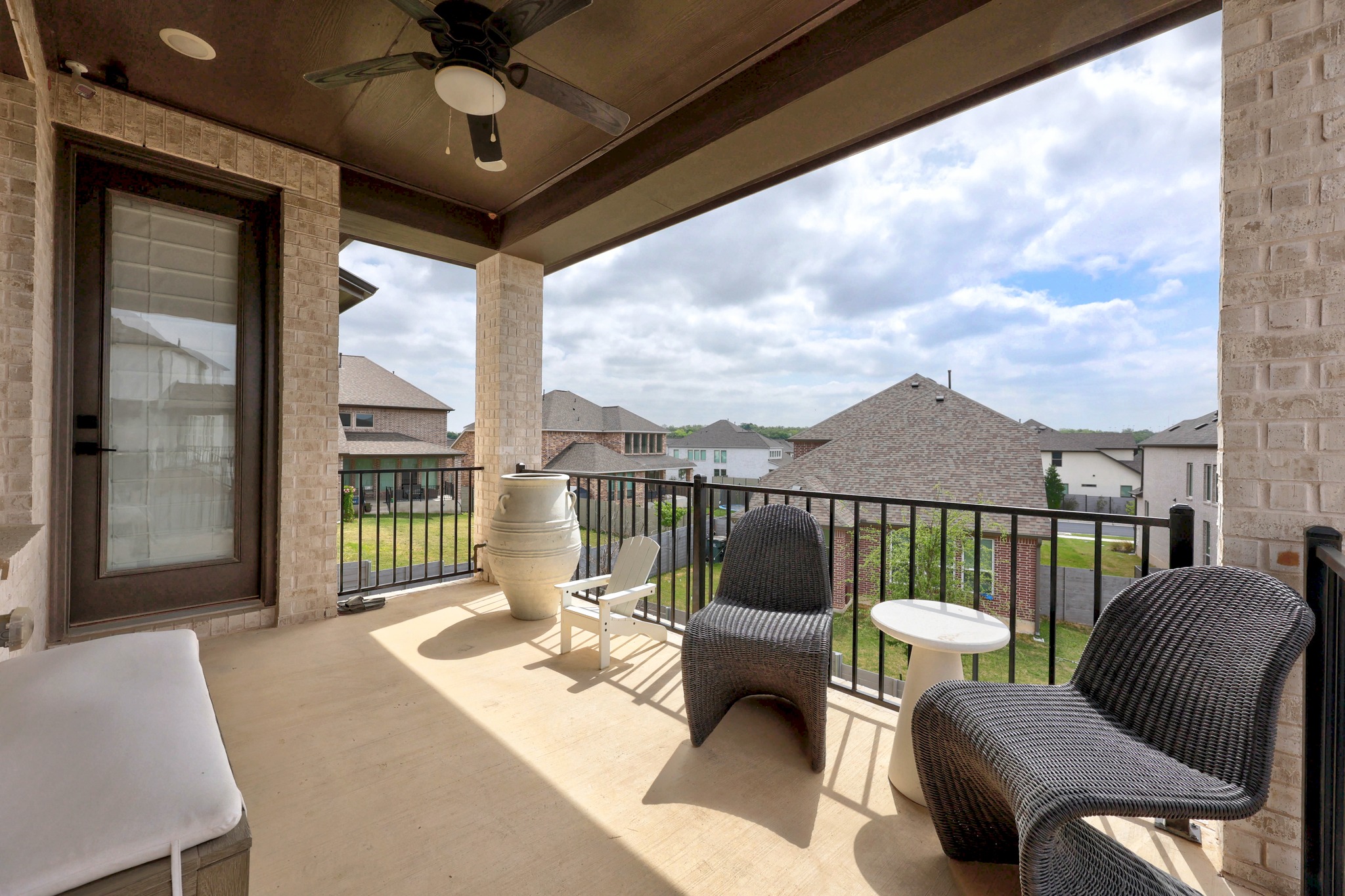 1204 Addison Lane Georgetown, TX 78628 - Photo 23 of 35 It’s an ideal setting for alfresco dining or sunset relaxation, seamlessly extending the home's living area to the outdoors.