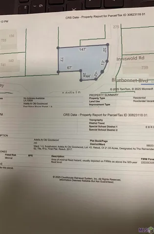 $355,000 | Lot 43 Adelia Lane, Baton Rouge, LA 70806