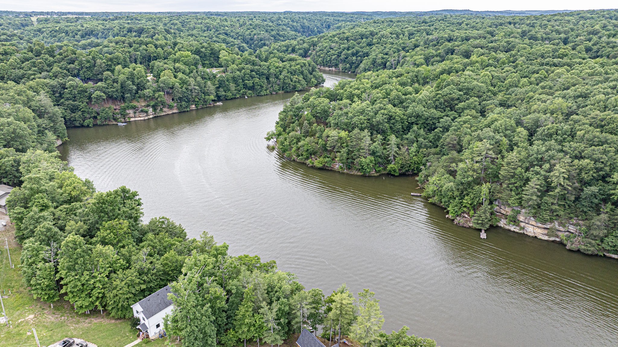 87 Angela Way Lewisburg, KY 42256 - Photo 39 of 39 an aerial view of a house with a yard and lake view