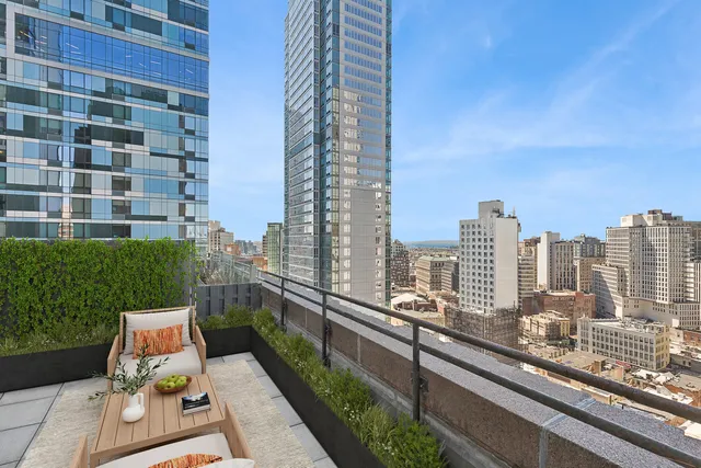 a view of balcony with city view