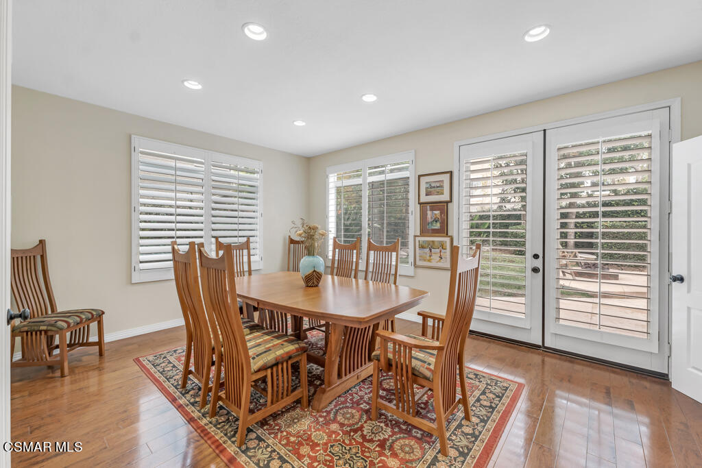 4372 Clearwood Road Moorpark, CA 93021 - Photo 14 of 51 a dining room with furniture and wooden floor