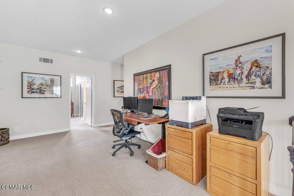 4372 Clearwood Road Moorpark, CA 93021 - Photo 25 of 51 a view of a workspace with furniture and a window