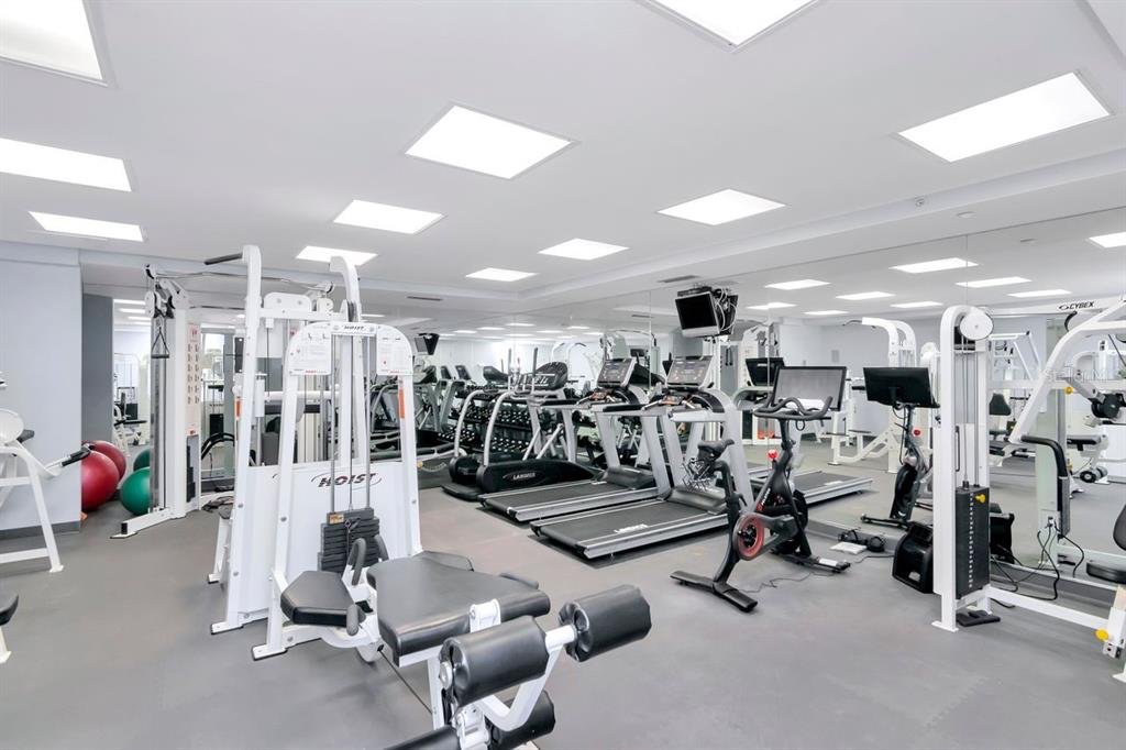 1350 Gulf Boulevard, Unit 301 Clearwater Beach, FL 33767 - Photo 43 of 75 a view of a room with gym equipment