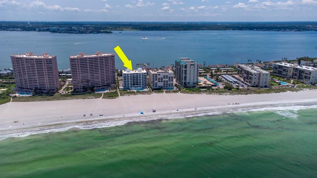 1350 Gulf Boulevard, Unit 301 Clearwater Beach, FL 33767 - Photo 54 of 75 a view of a terrace with a lake