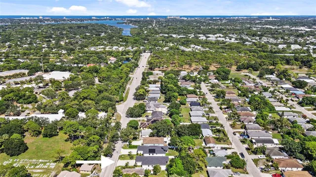 an aerial view of multiple house
