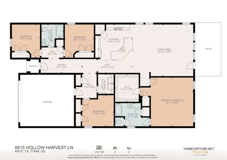 $320,000 | 6615 Hollow Harvest Lane, Katy, TX 77449