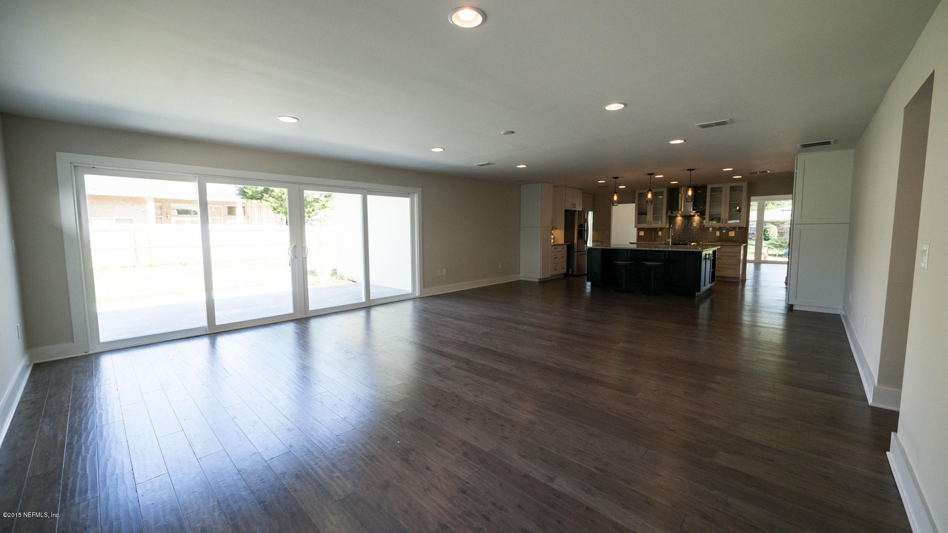 Family Room with Custom Center Opening S