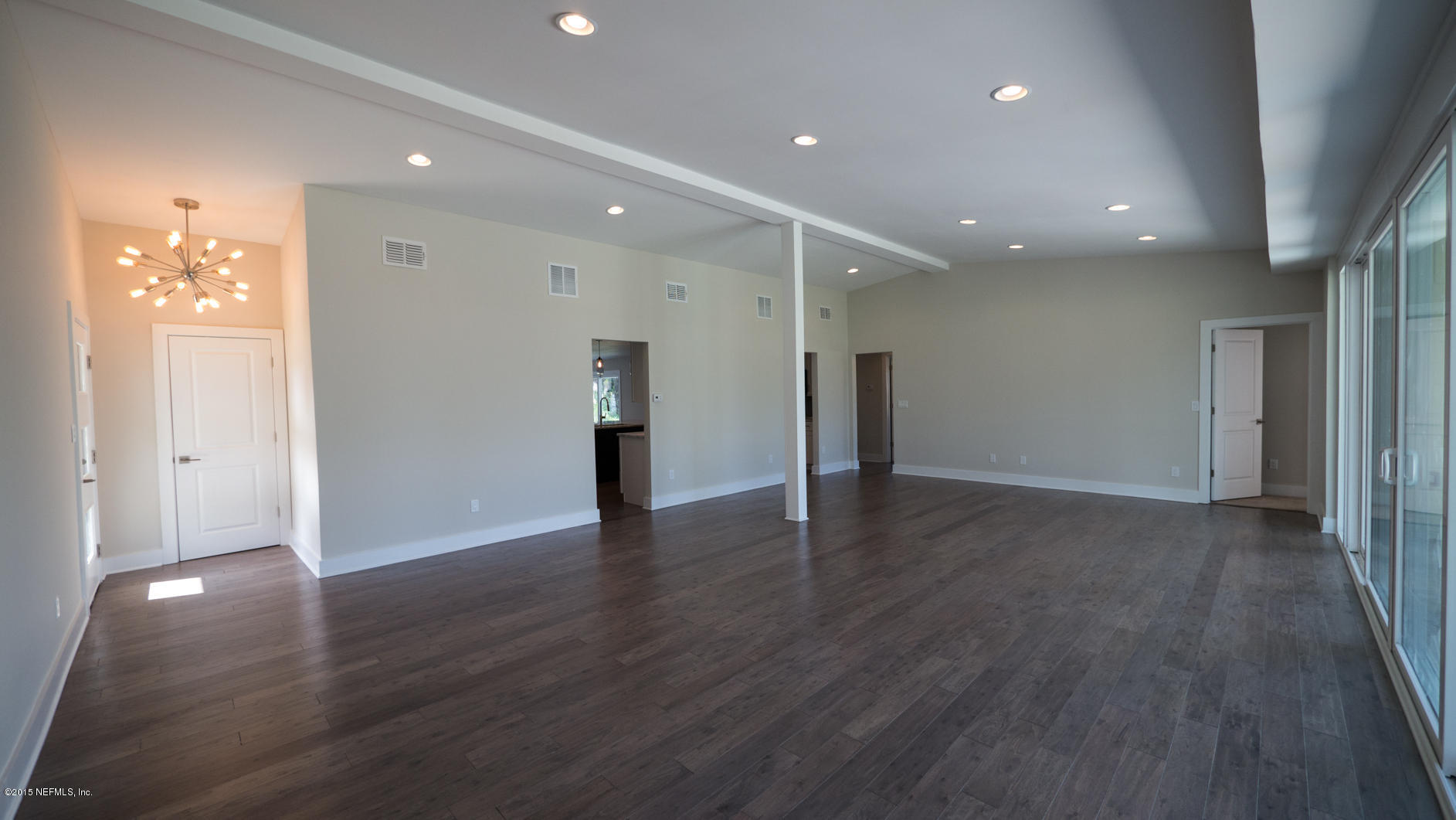 Grand Living Room with Vaulted Ceiling