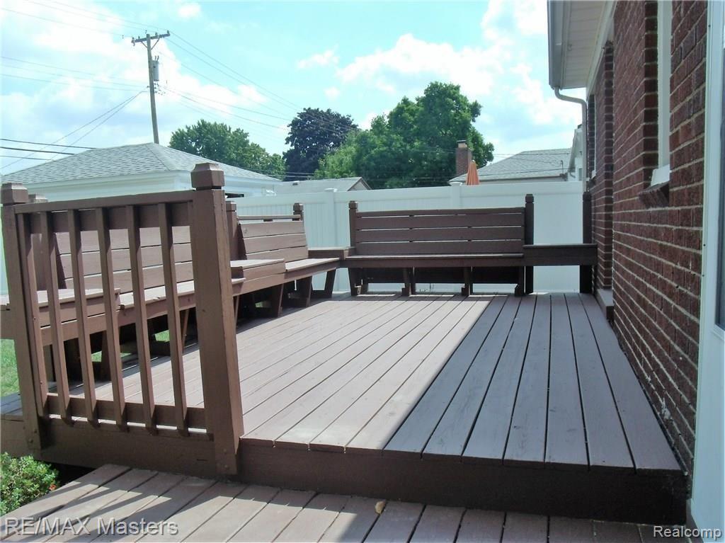 15044 Champaign Road Allen Park, MI 48101 - Photo 23 of 26 DECK OFF THE BACK OF THE HOME