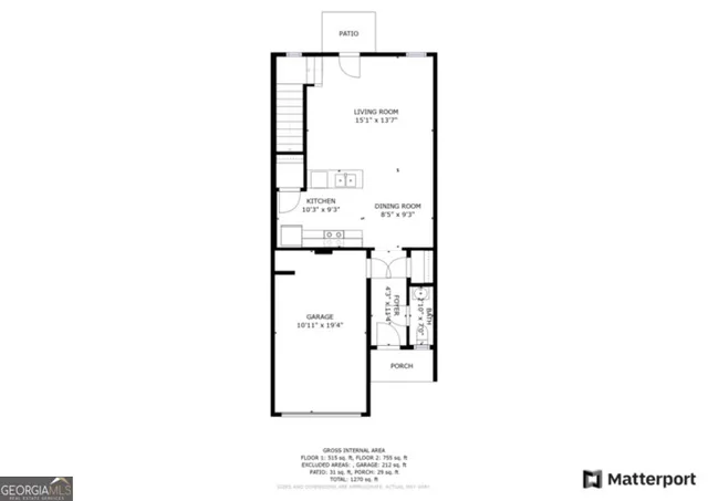 $1,615 | 115 Dudley Way Southwest, Cartersville, GA 30120